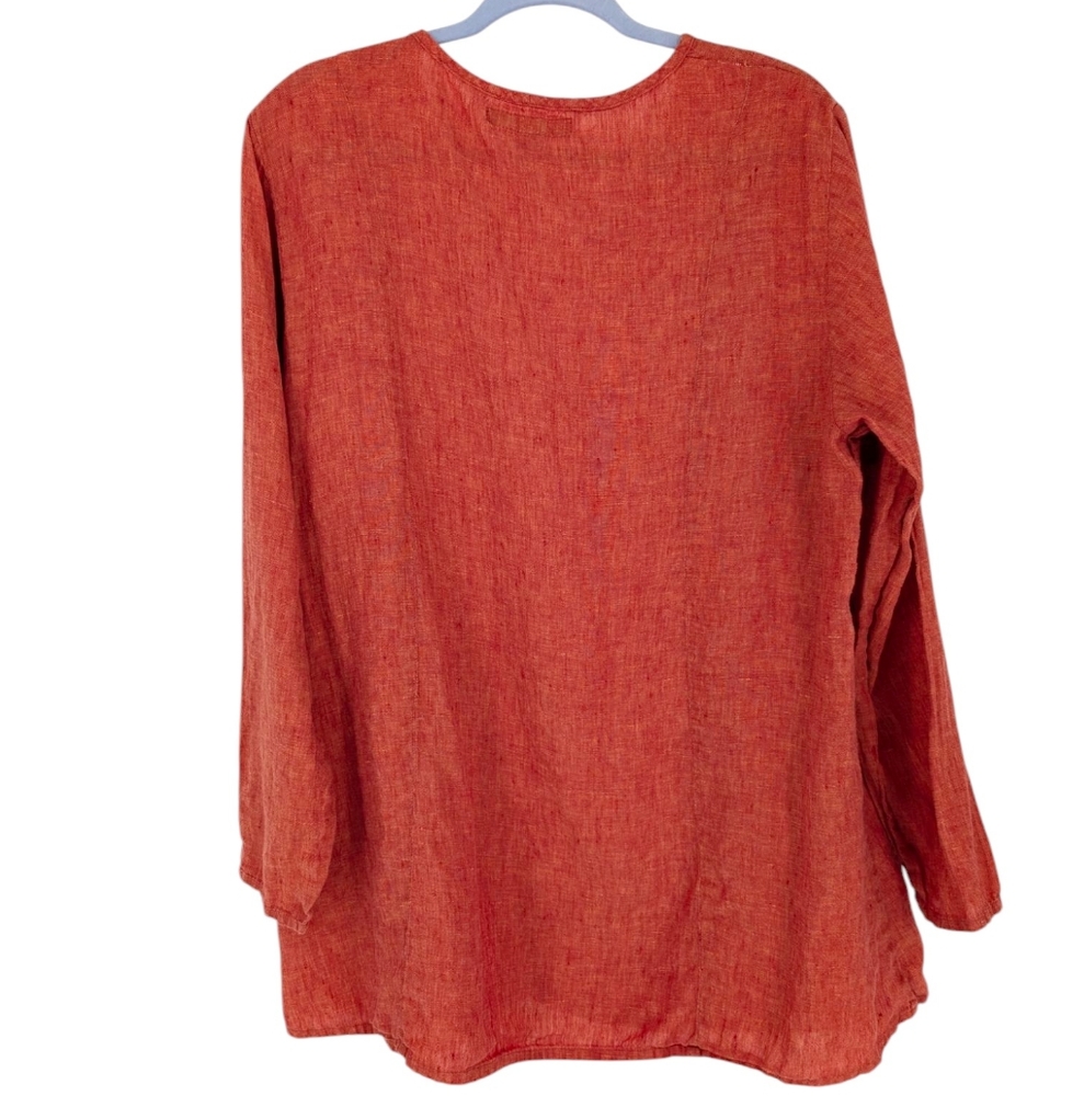 FLAX 100% Linen Top Lagenlook - Picture 2 of 5